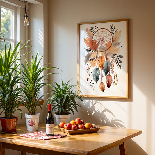 Boho Artwork in a Lifestyle Setting