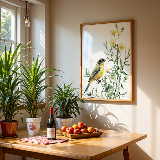 Floral Artwork in a Lifestyle Setting