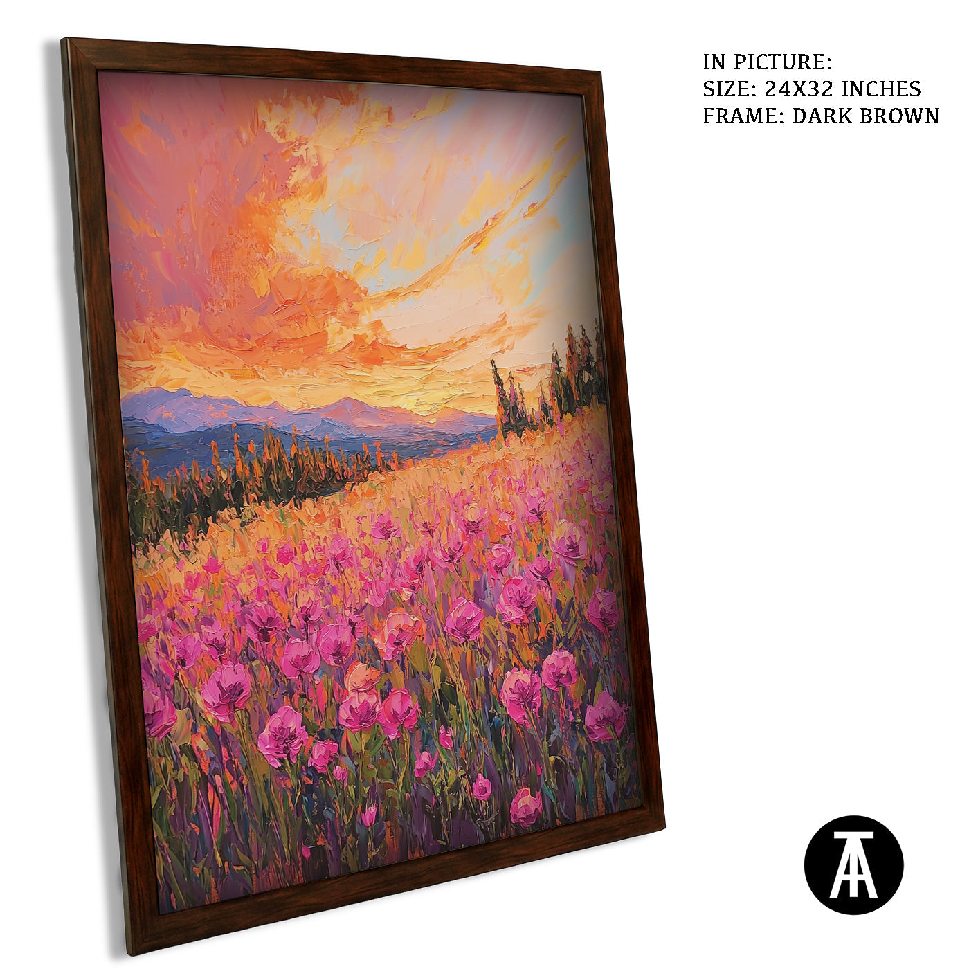 Artwork in Metal Champagne Gold Frame