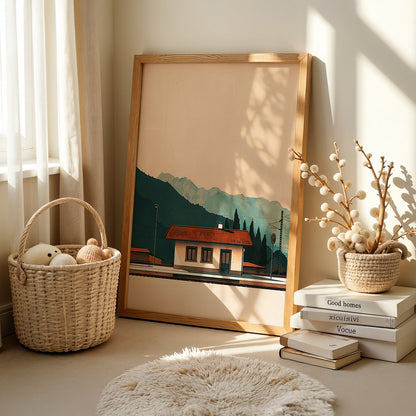 Boho Art Painting in a Lifestyle Setting