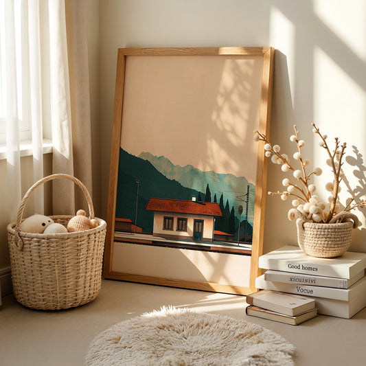 Boho Art Painting in a Lifestyle Setting