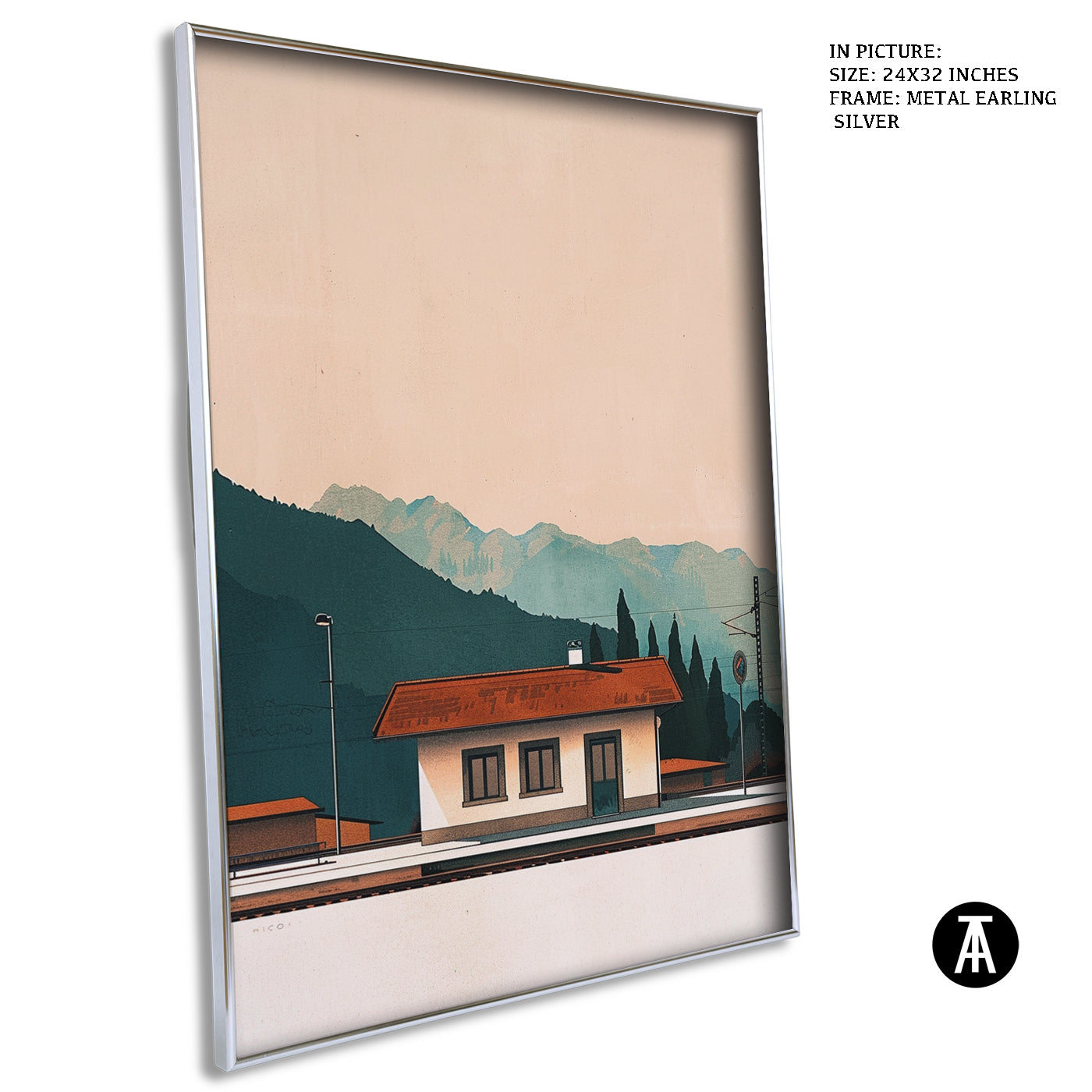 Artwork in Metal Earling Silver Frame