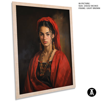 Artwork in Dark Brown Frame