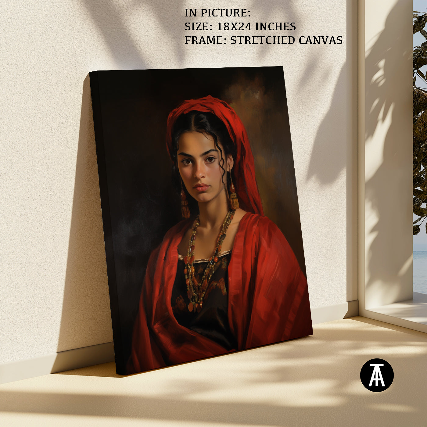 Artwork in Natural Wood Frame