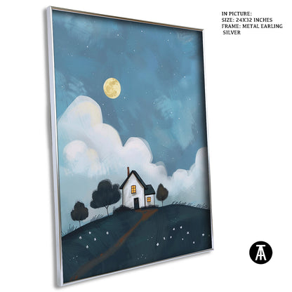 Artwork in Metal Earling Silver Frame