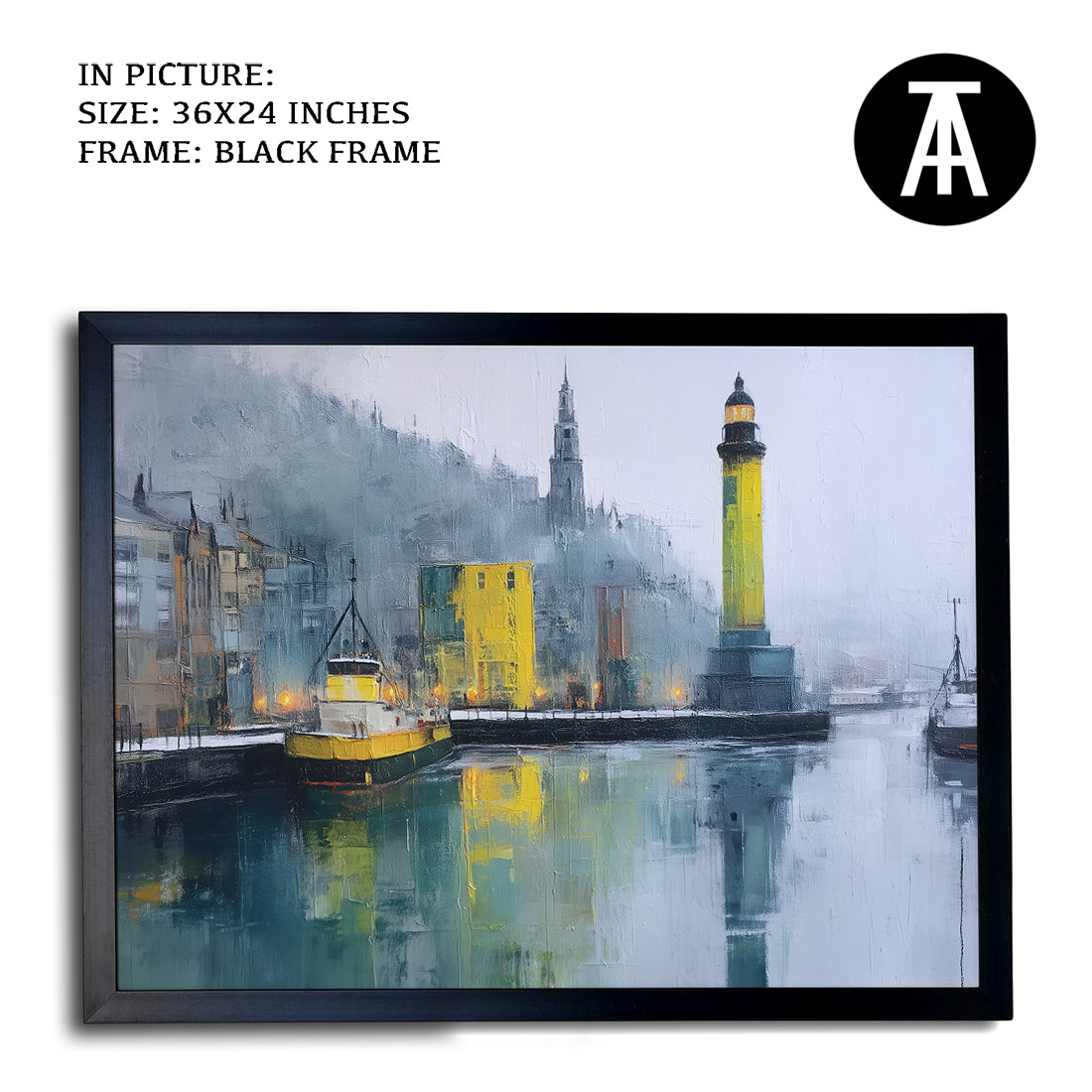 Artwork in Metal Champagne Gold Frame