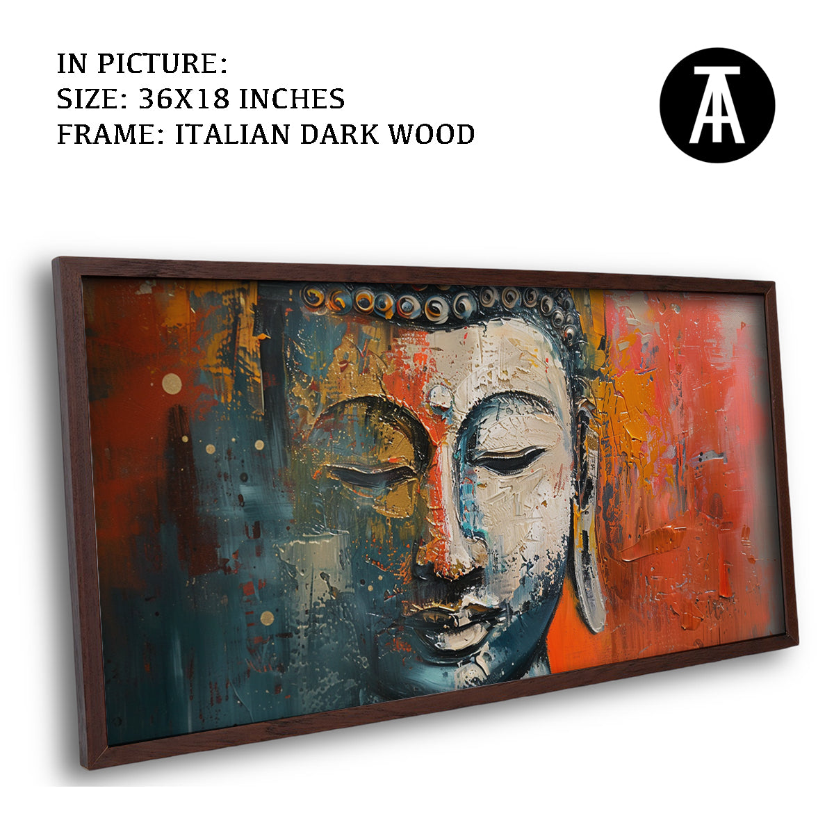 Artwork in Dark Wood Frame