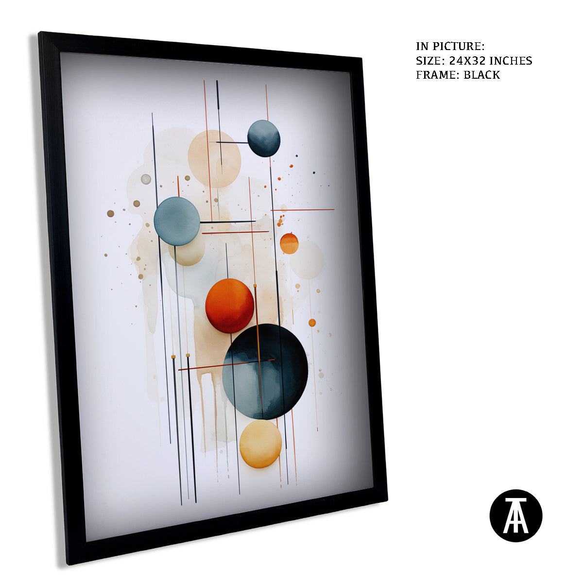 Sample Artwork in Black Frame