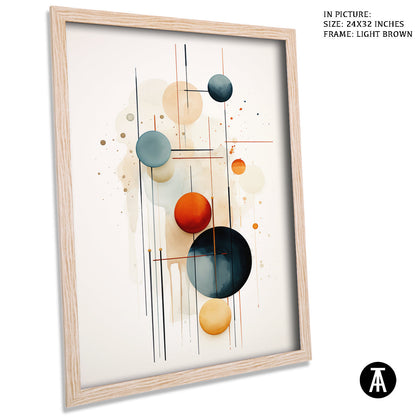 Sample Artwork in Light Brown Frame
