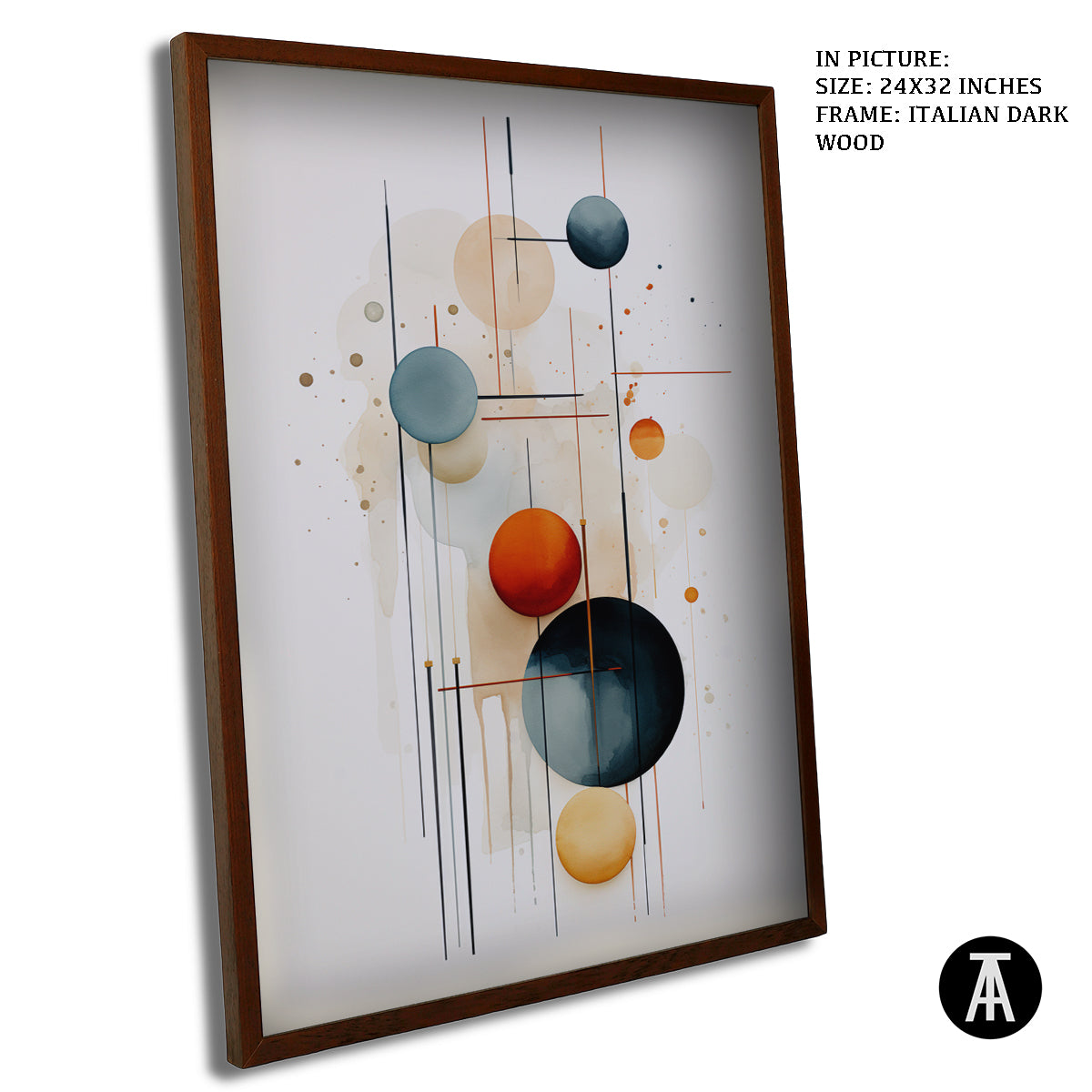Sample Artwork in Italian Wood Framing Dark