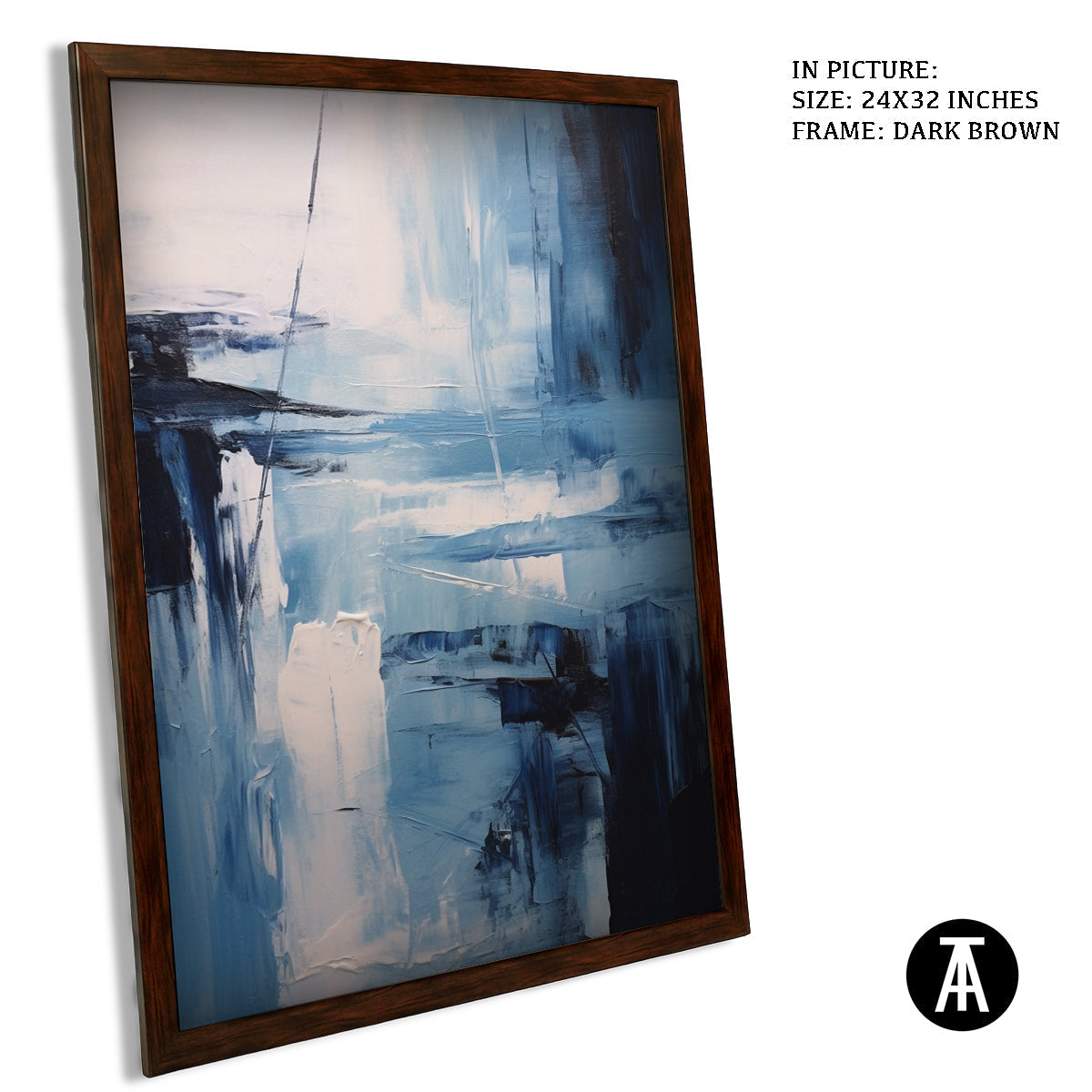 Sample Artwork in Dark Brown Frame