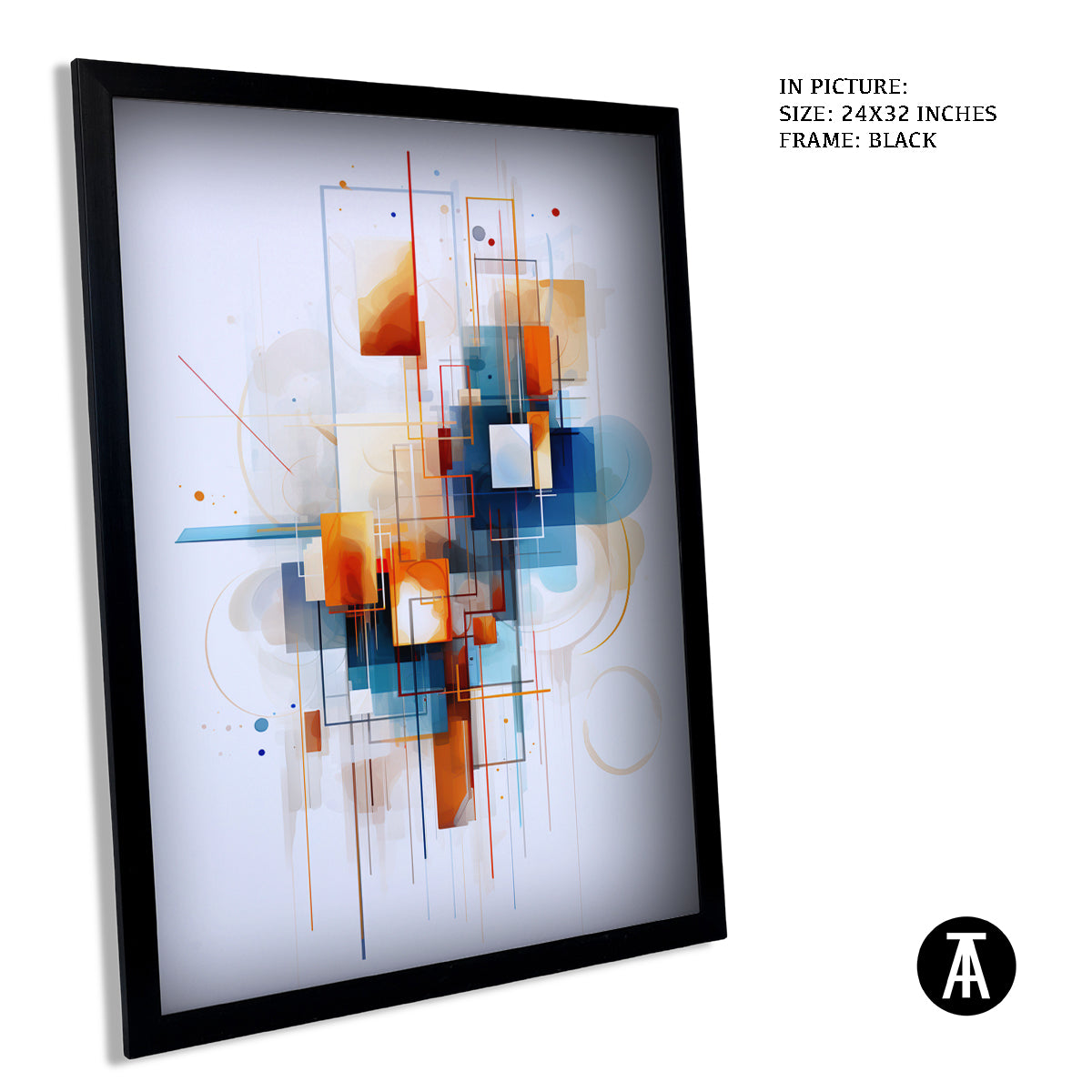 Sample Artwork in Black Frame