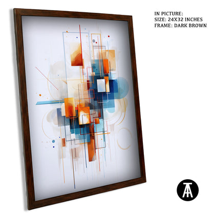 Sample Artwork in Dark Brown Frame