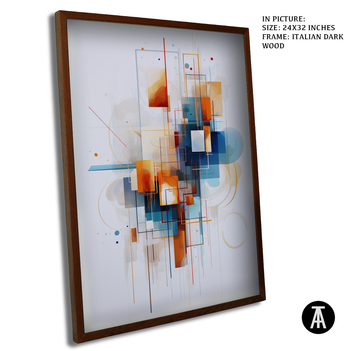 Sample Artwork in Italian Wood Framing Dark
