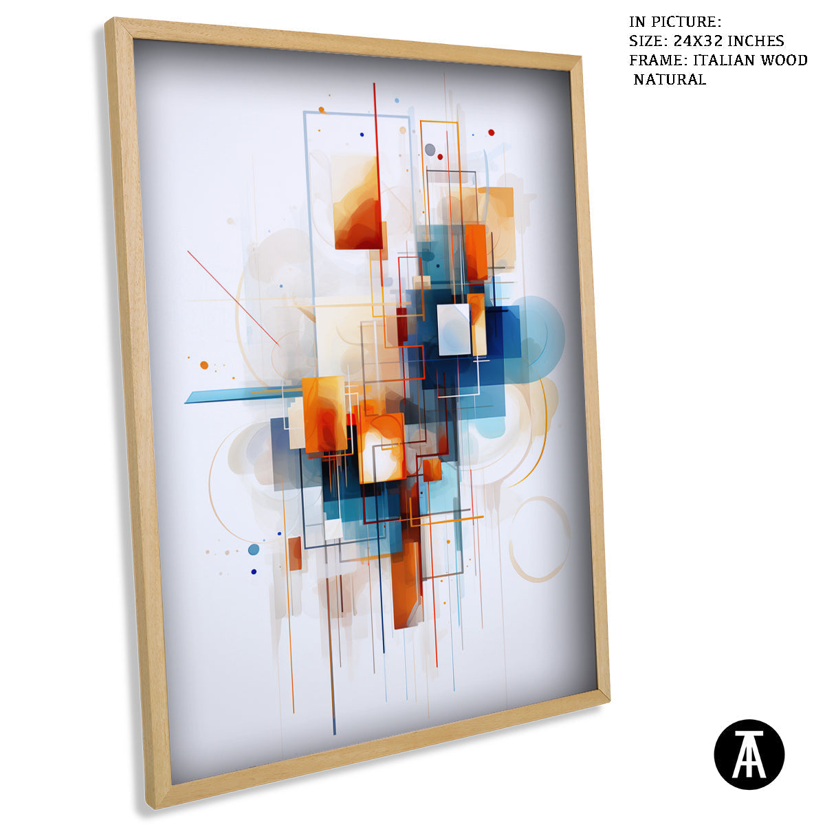 Sample Artwork in Italian Wood Framing Natural