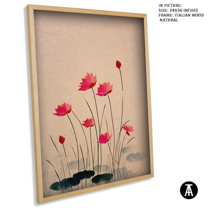 Artwork in Natural Wood Frame