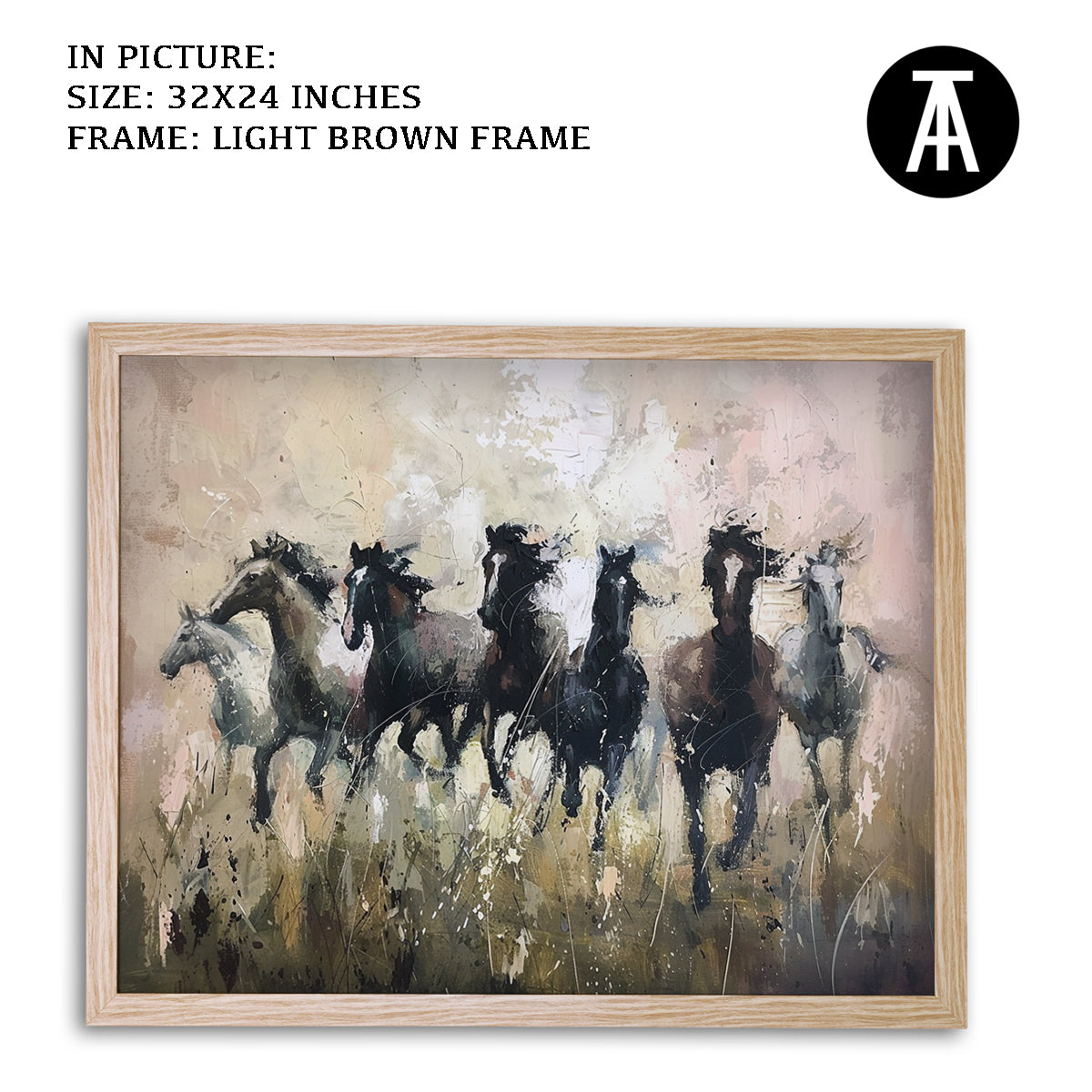 Artwork in Dark Brown Frame