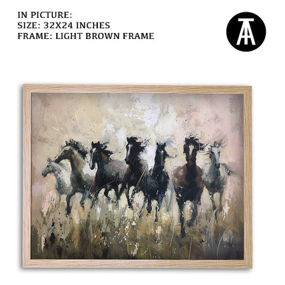 Artwork in Dark Brown Frame