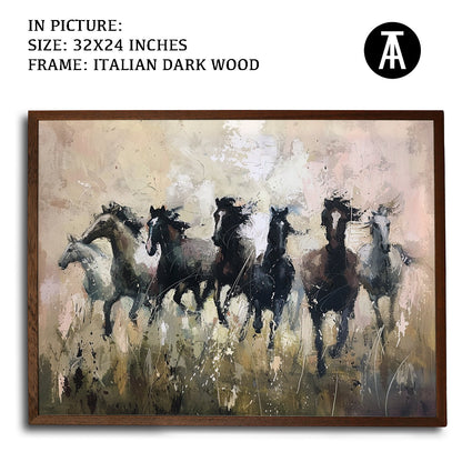Artwork in Dark Wood Frame