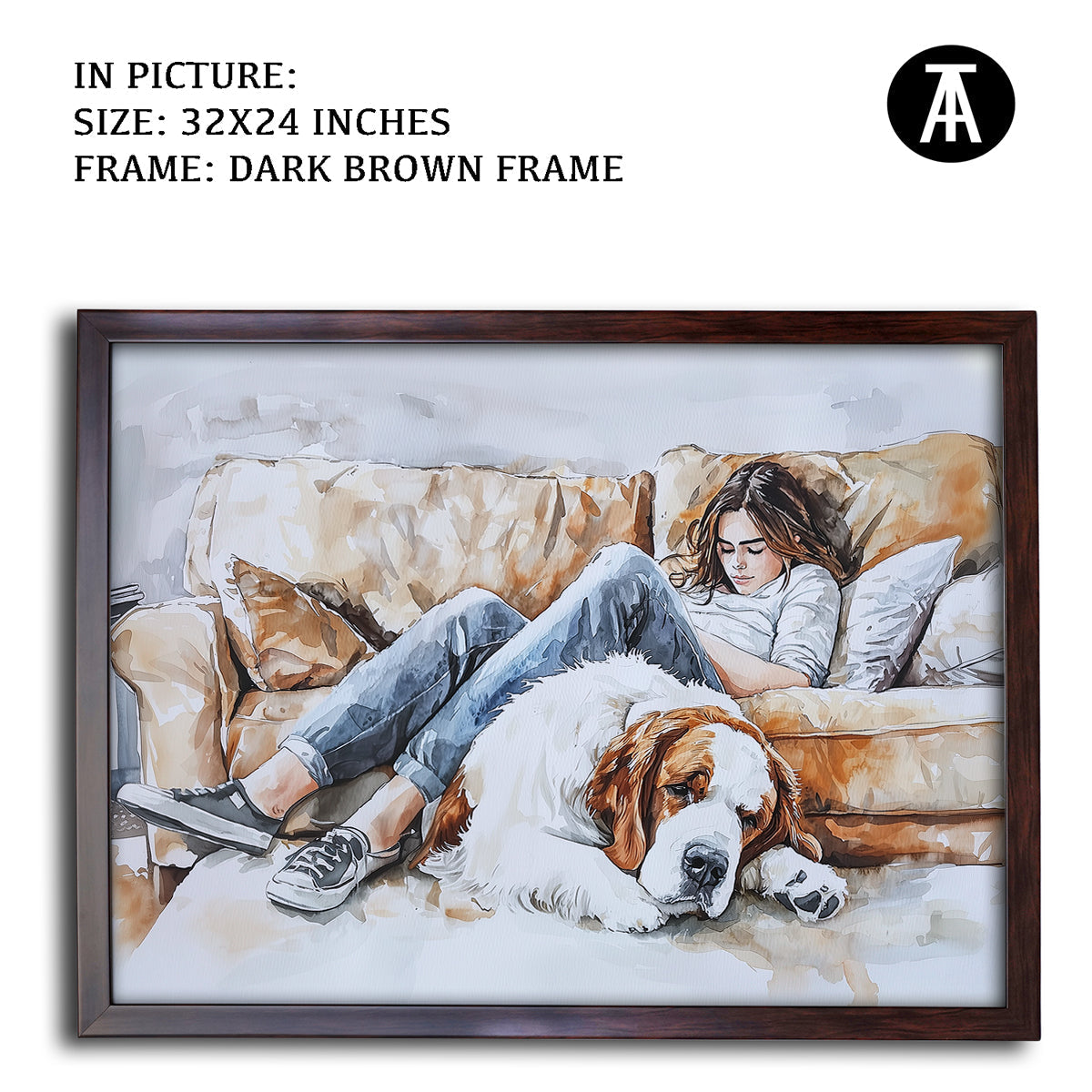 Artwork in Metal Champagne Gold Frame