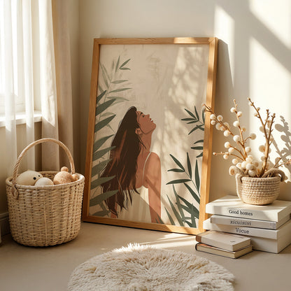 Boho Art Painting in a Lifestyle Setting