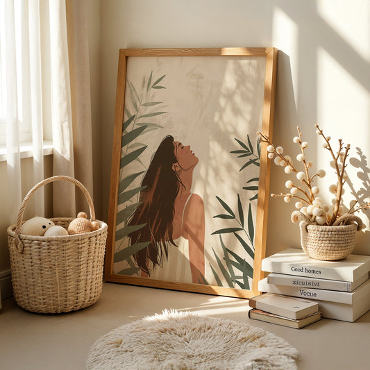 Boho Art Painting in a Lifestyle Setting