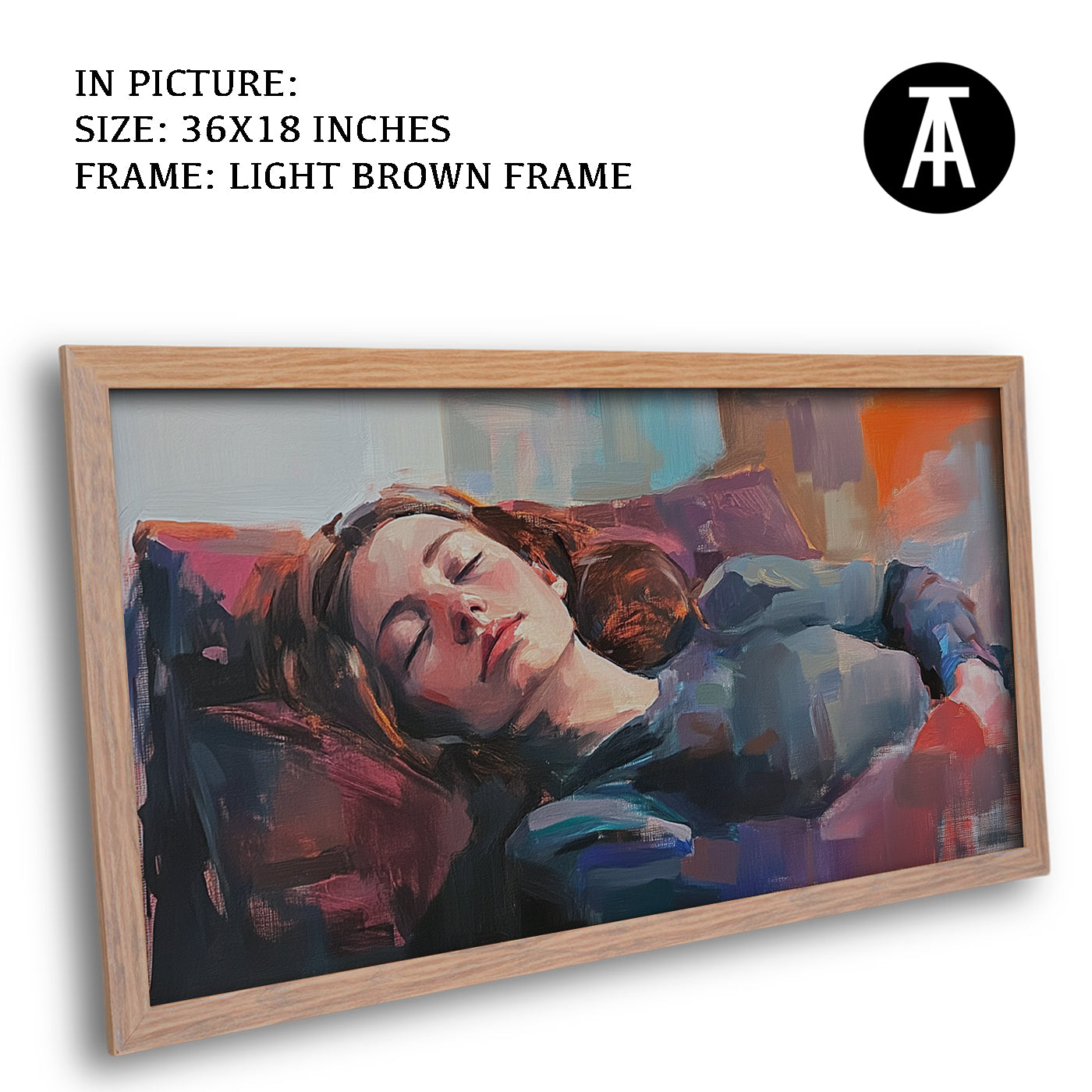 Artwork in Dark Brown Frame