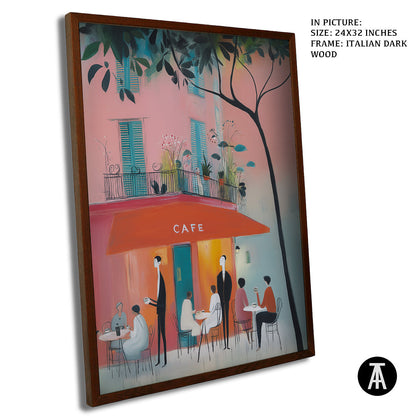 Artwork in Dark Wood Frame