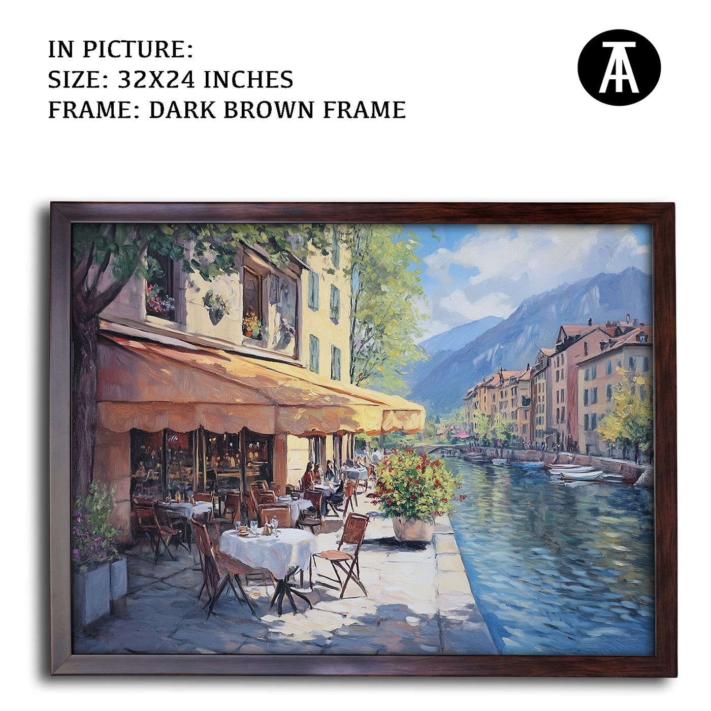 Artwork in Metal Champagne Gold Frame