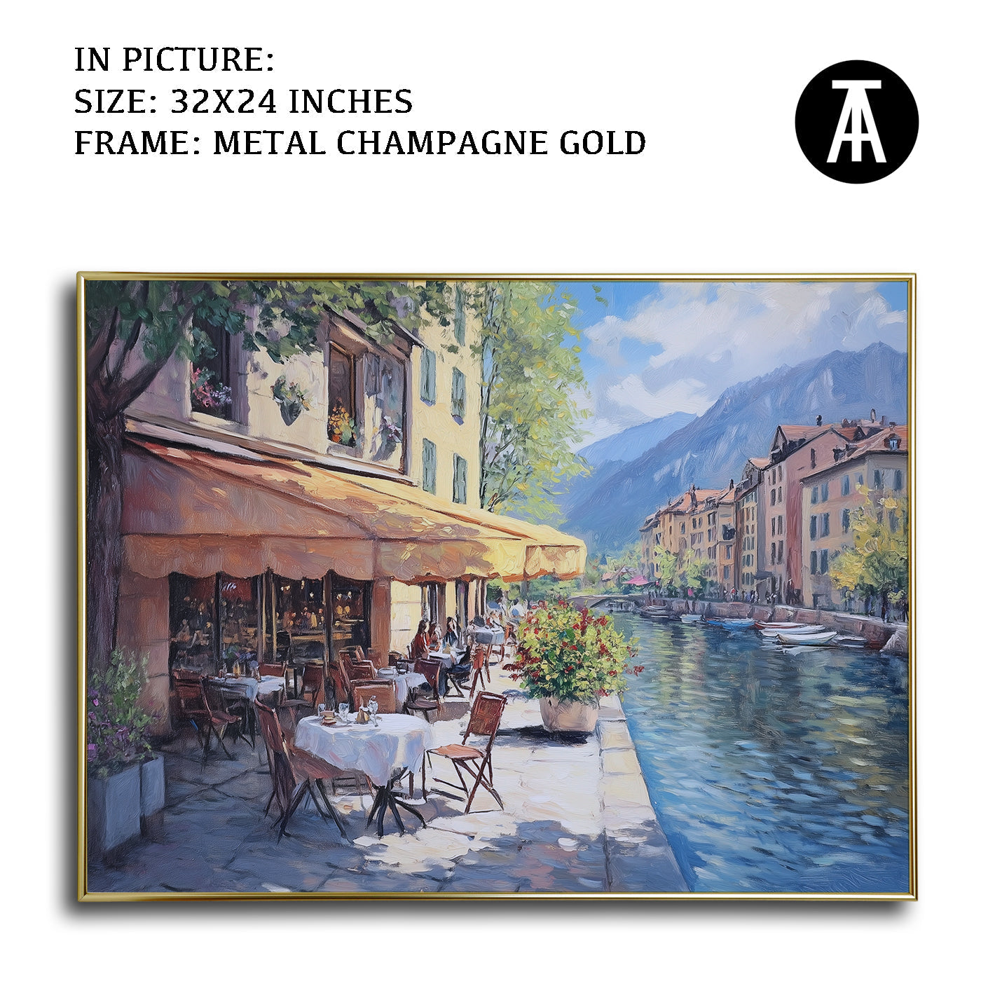Artwork in Light Brown Frame