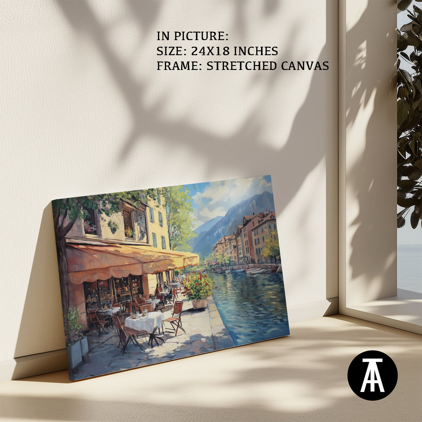 Artwork in Natural Wood Frame