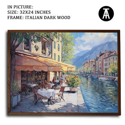 Artwork in Dark Wood Frame