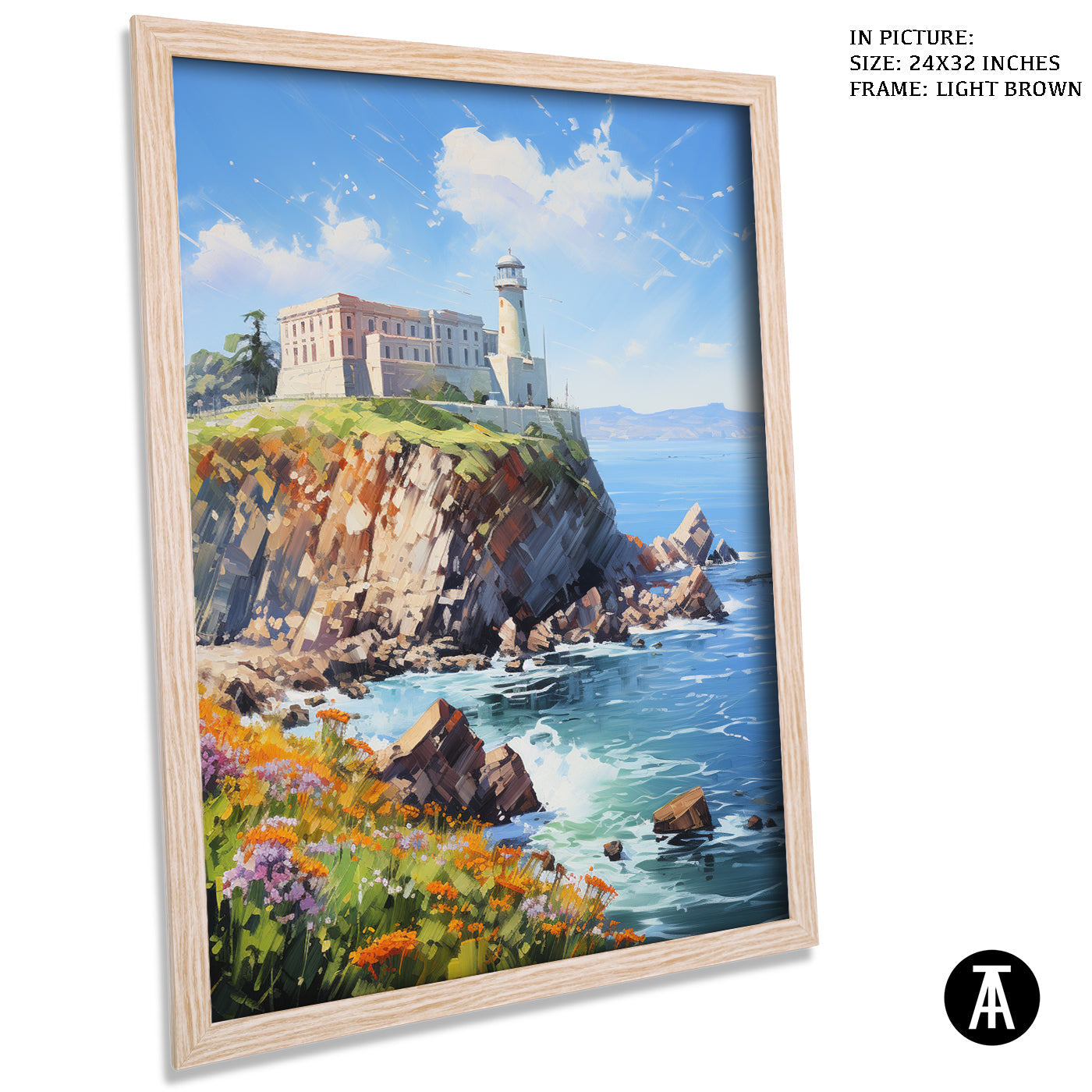 Artwork in Dark Brown Frame