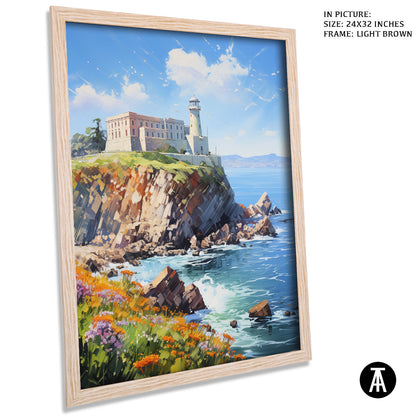 Artwork in Dark Brown Frame
