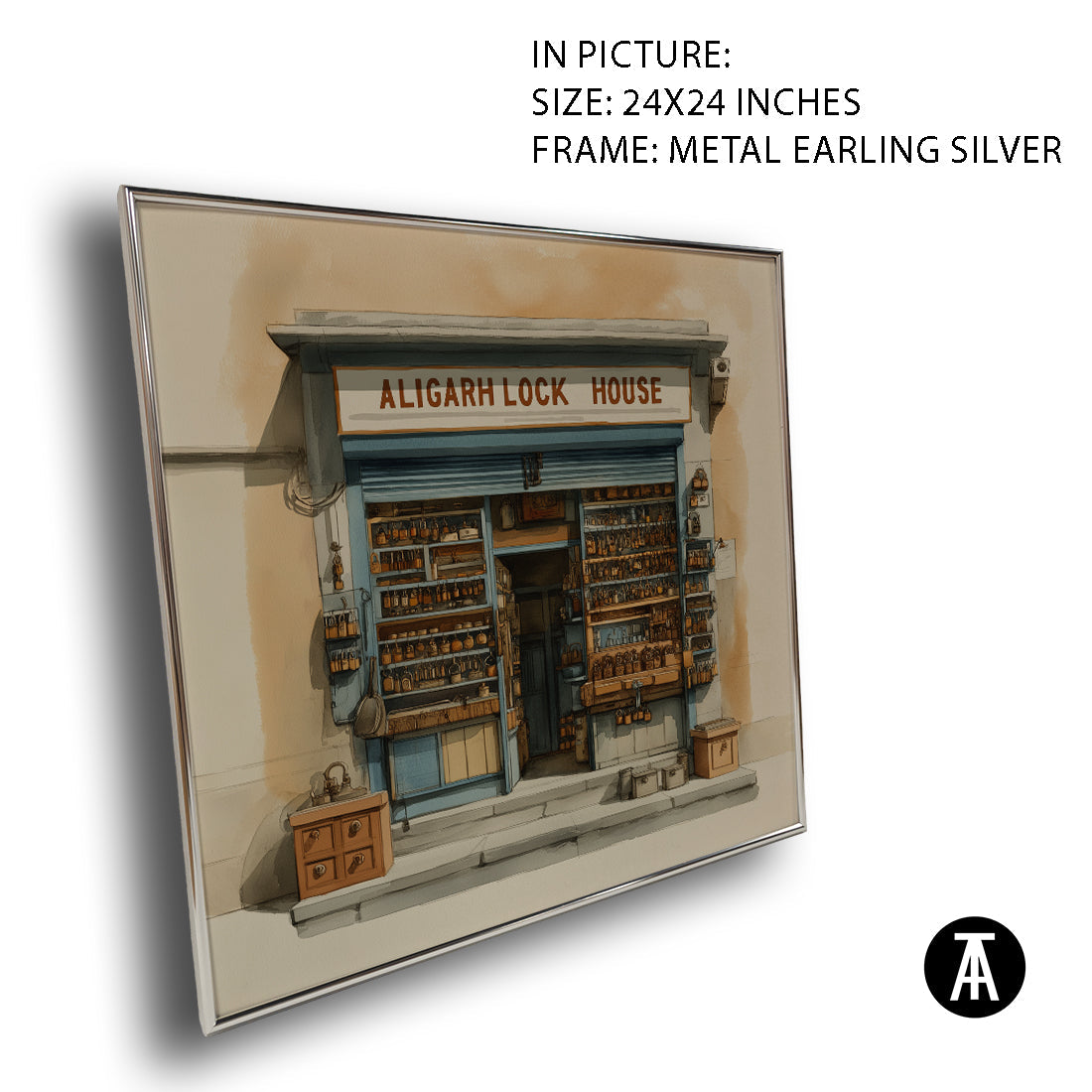 Artwork in Metal Earling Silver Frame