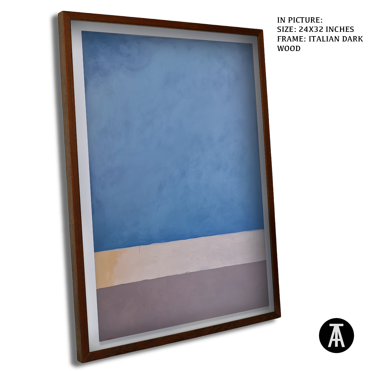 Sample Artwork in Italian Wood Framing Dark