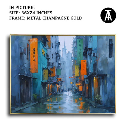 Artwork in Dark Brown Frame