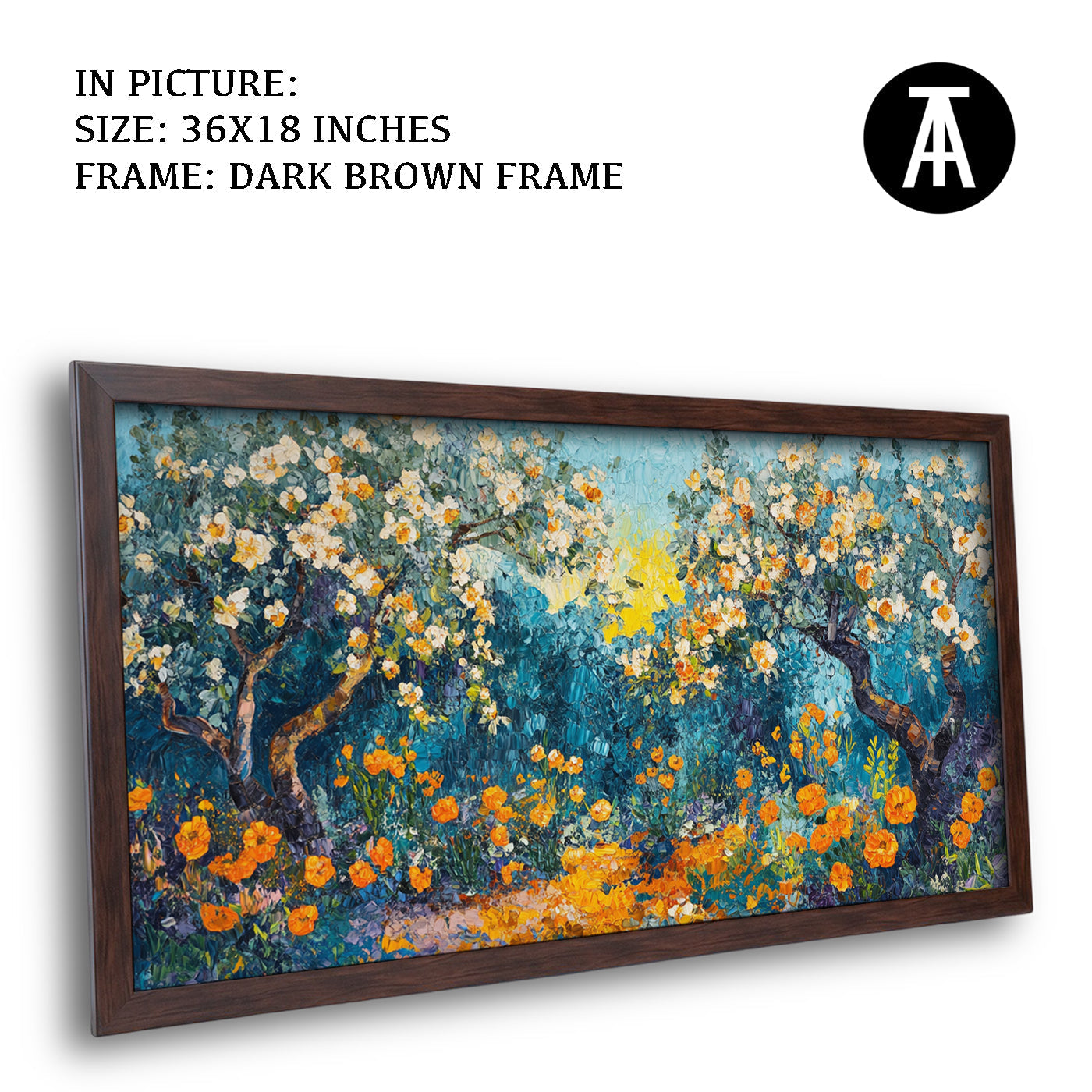 Artwork in Metal Champagne Gold Frame