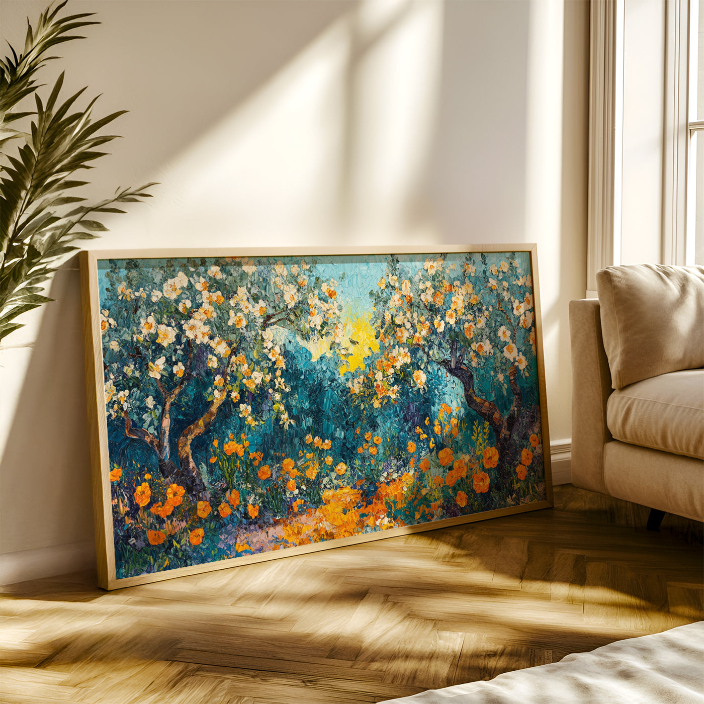 Modern Art Painting in a Lifestyle Setting