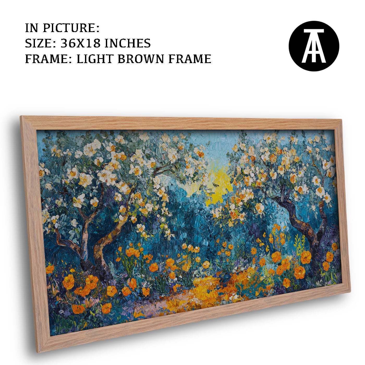 Artwork in Dark Brown Frame