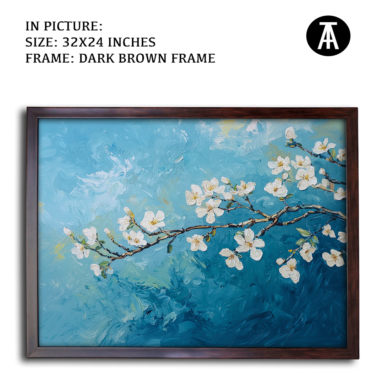 Artwork in Metal Champagne Gold Frame