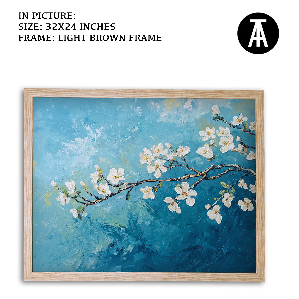 Artwork in Dark Brown Frame