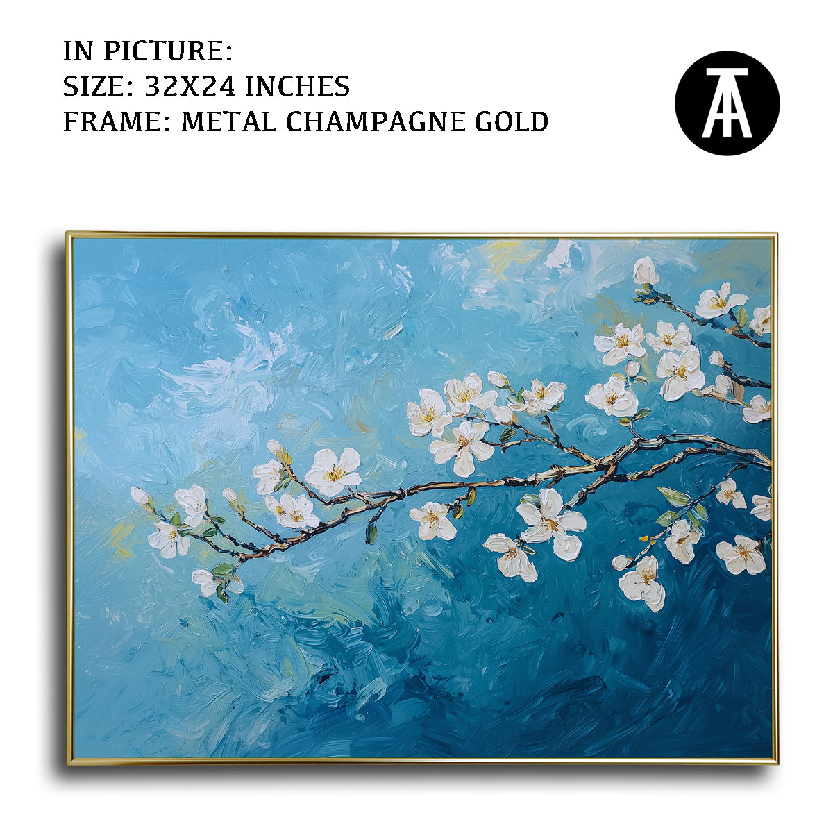 Artwork in Light Brown Frame