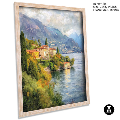 Sample Artwork in Light Brown Frame