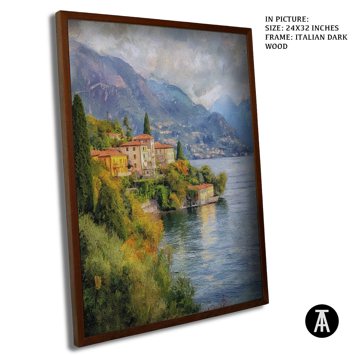 Sample Artwork in Italian Wood Framing Dark