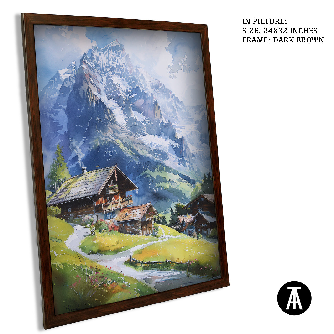 Artwork in Metal Champagne Gold Frame