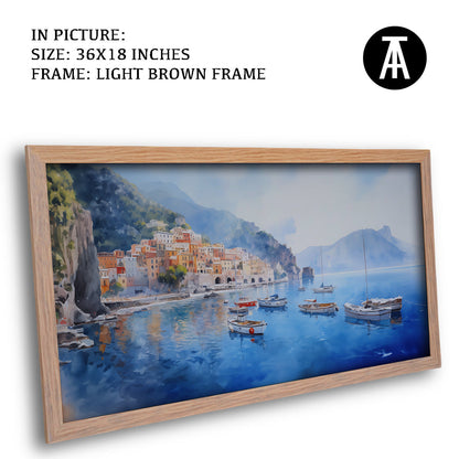 Artwork in Dark Brown Frame