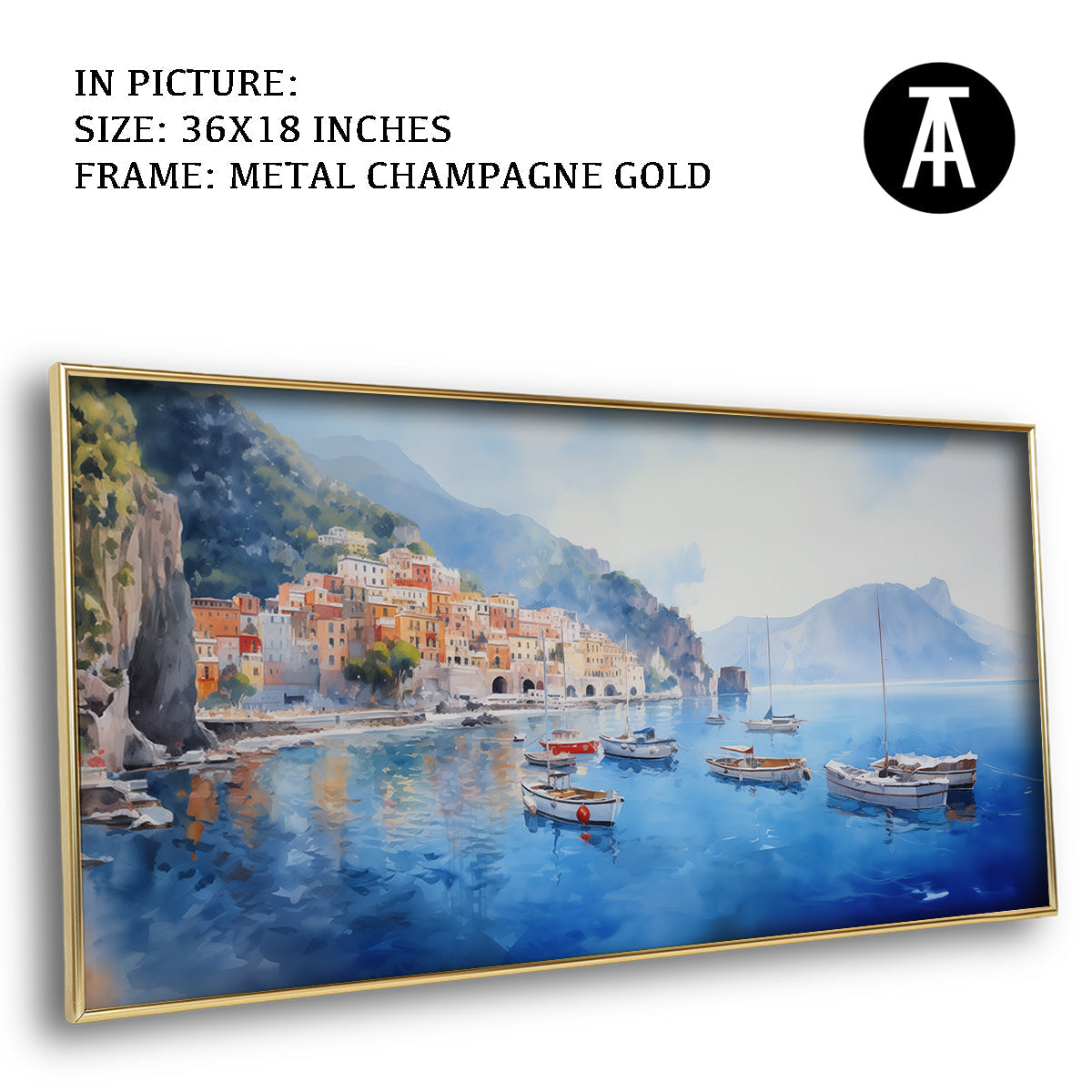 Artwork in Light Brown Frame