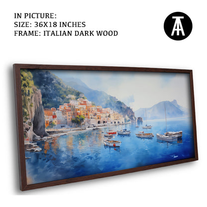 Artwork in Dark Wood Frame