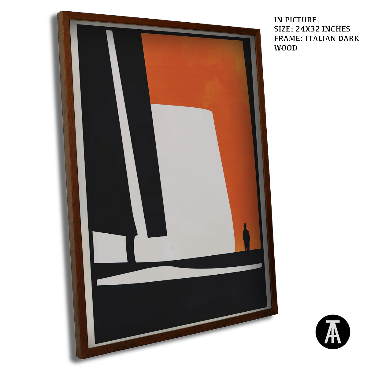 Sample Artwork in Italian Wood Framing Dark